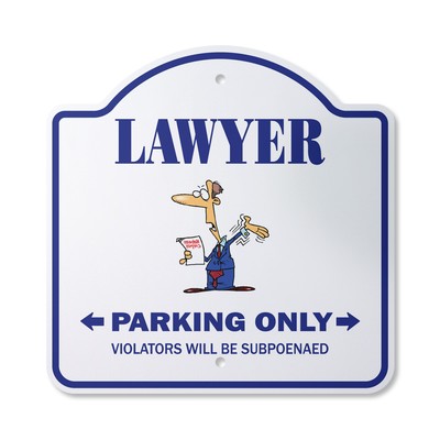 Lawyer Plastic Novelty Sign Parking Attorney Law Office Bar Firm