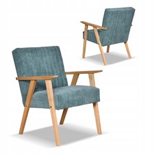 Sessel im PRL-Retro-Vintage-Stil von SOLER Family Furniture, mintfarbener Cord
