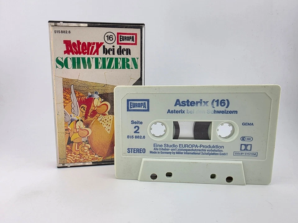 Asterix 16 bei den Schweizern Europa MC Kassette hellblau #1 - Bild 2 von 4