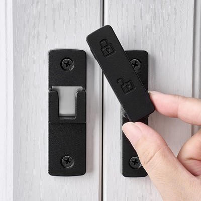 Matte Black Barn Door Latches 180 Degree Gate Lock Flip Hardware Zinc Alloy