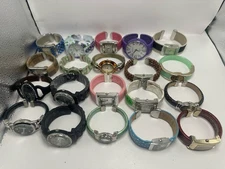 Mixed Brands Cuff Bangle Bracelet Watches Lot Of 20 Mixed Materials H6