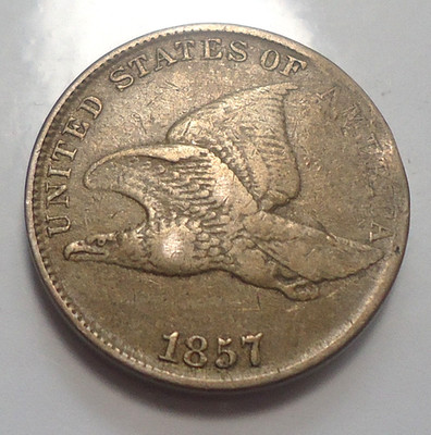 Original Very Fine++/XF details 1857 Flying eagle 1C penny FREE SHIPPING!