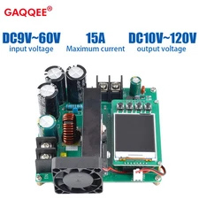 900W 15A Boost Converter DC-DC 9V~60V to 10V-120V LCD Control Step Up Module
