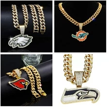 Pendant Chain Necklace *NFL Football* (AFC/NFC) Logo Design *Select Your Team*