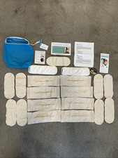 Lot of 8 tidy tots Inserts. 9cloths. 2Little Owl Cloths. Snap Closures/Carry Bag