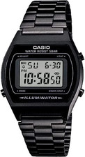 Casio B640WB-1A Vintage Digital Black Resin Stopwatch Alarm Light Unisex Watch