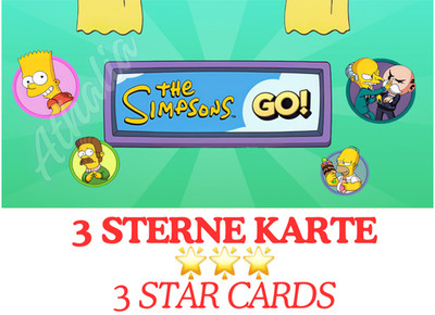 MONO-POLY-Go 3 Sterne Karte / Cards     The Simpsons Album