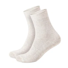 LuxWeave Mens Linen Socks, Fine Mesh-Knitted, Thin, Breathable, Dress, Crew