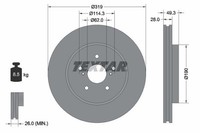 2X Bremsscheibe Textar 92171503 Bremsscheiben Scheibenbremse