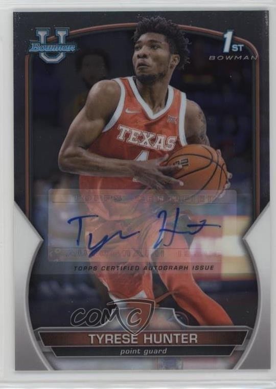 2022-23 Bowman U Chrome Chrome Prospect Auto Tyrese Hunter #15 Auto c4q