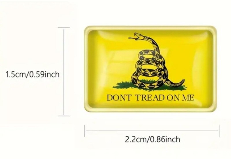GADSDEN FLAG PIN Don't Tread On Me patriotic enamel lapel hat snake back LOT D1C