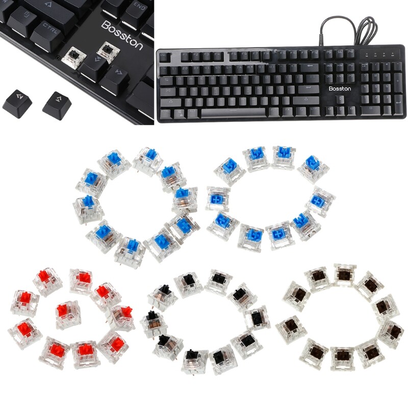 Gateron 3-Pin RGB SMD Mechanical Keyboard Switches for Cherry MX