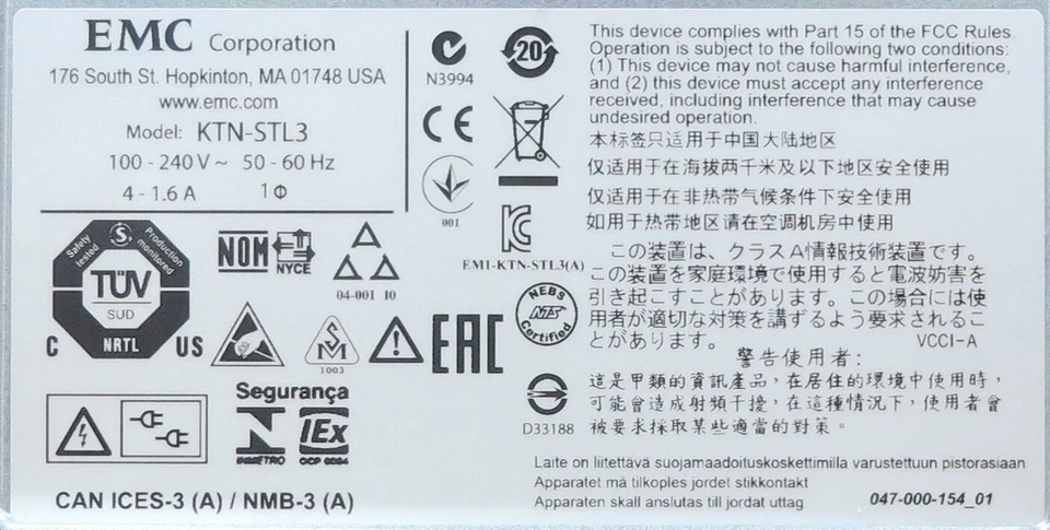 EMC DAE Disk Array Expansion SAS KTN-STL3 15x 3TB HDD 005050596 2x Controller - Image 4 of 4