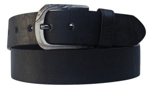 CEINTURE HOMME FEMME JEANS BOUCLE A VIS RECOUPABLE NOIRE PU CUIR A-260