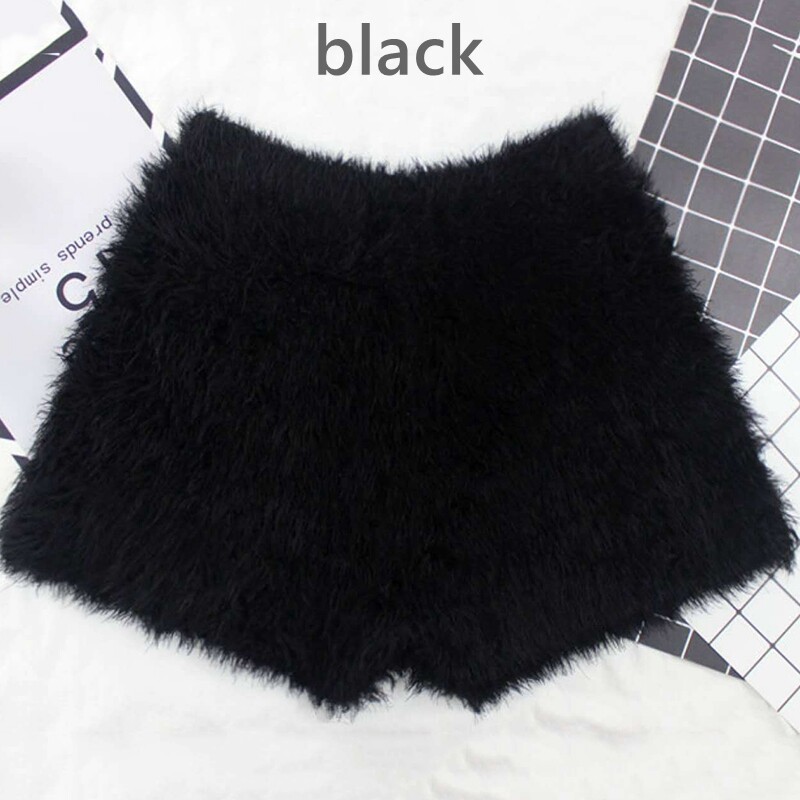 Lady Knitted Mohair Hot Pants Shorts Stretch High Waist Slim