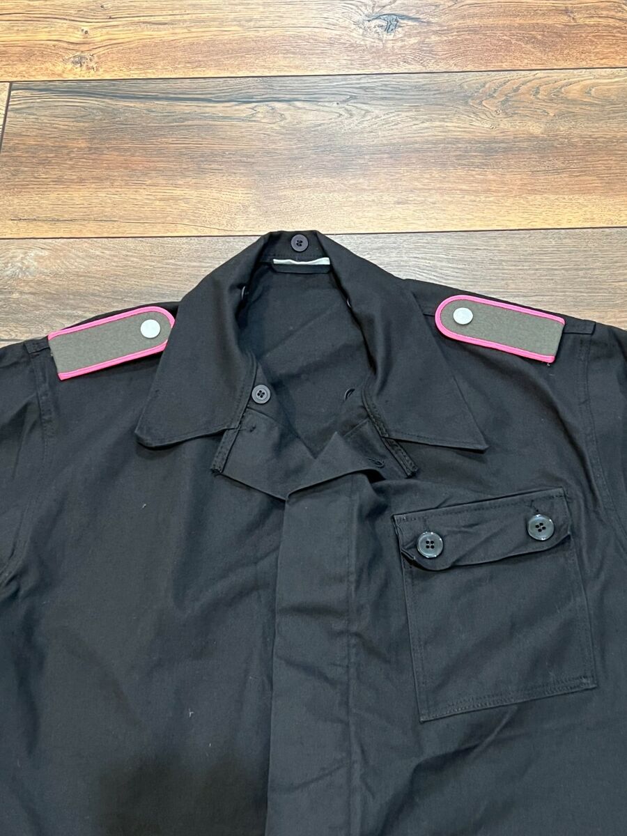 Vintage East German Military Armor Tanker Black Uniform Top Vintage East German Military Armor Tanker Black Uniform Top