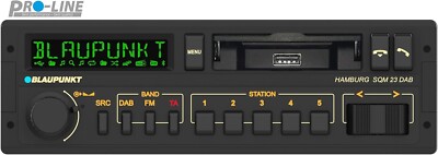 Blaupunkt Hamburg SQM 23 DAB 1-DIN Retro Car Radio DAB+ Bluetooth USB AUX 200W