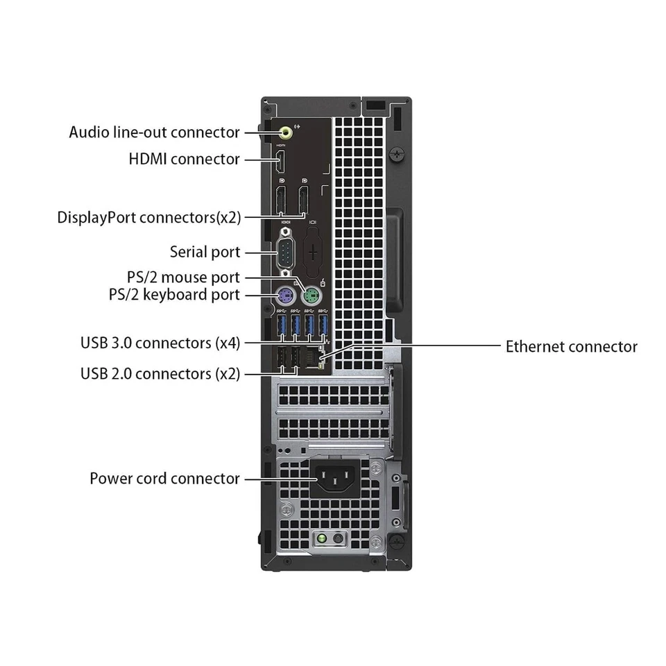 Computadora de escritorio Dell OptiPlex PC i7 hasta 64 GB RAM 1 TB SSD Windows 10/11 Wi-Fi Foto 4 de 4