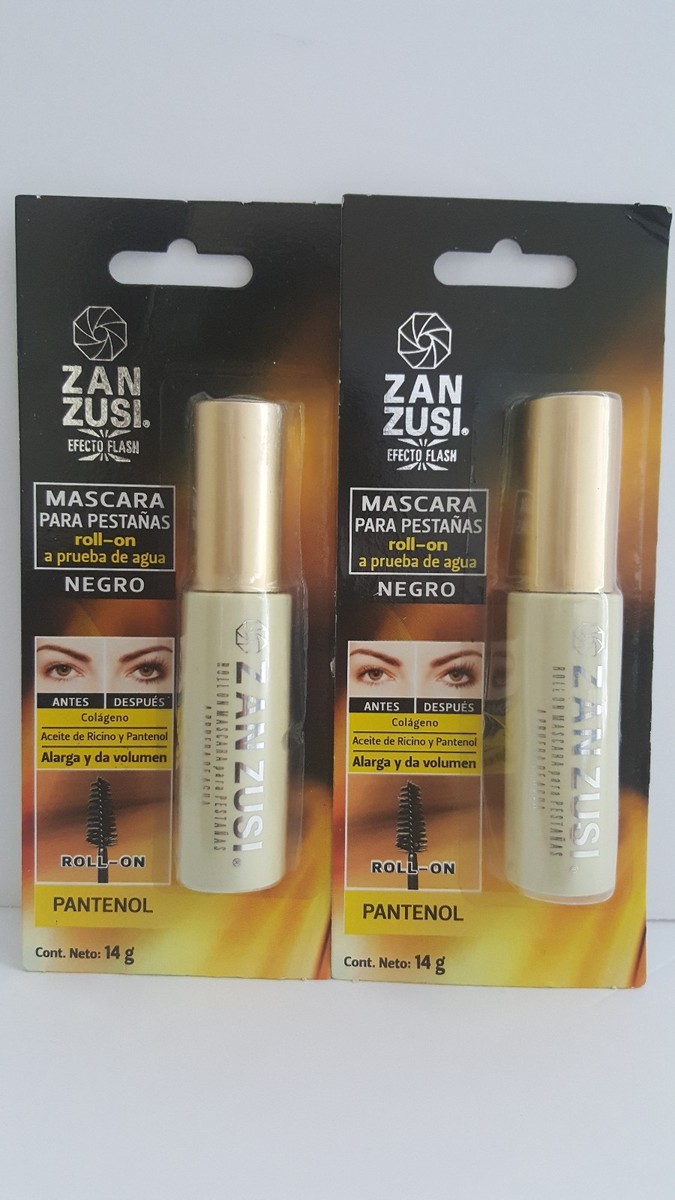 2X ZAN ZUSI Waterproof Black Roll On Eyes Mascara Makeup 14g