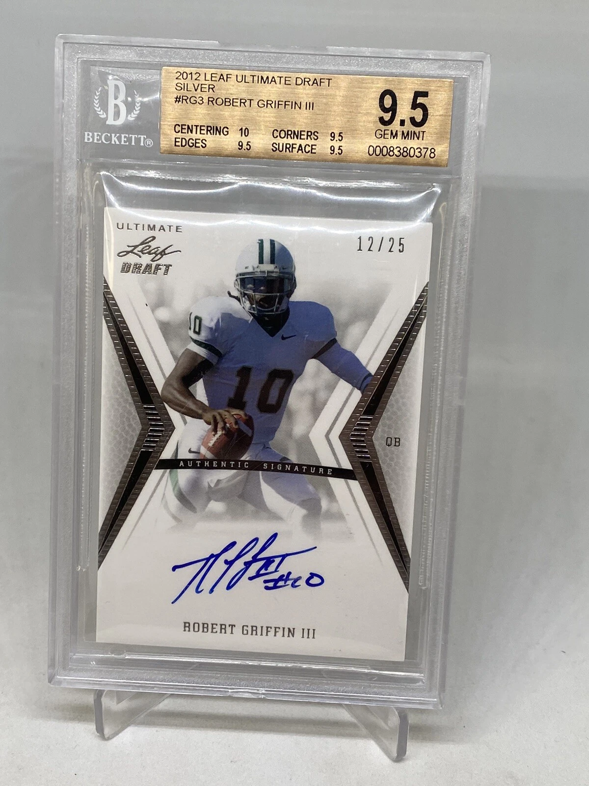 Robert Griffin III Leaf Ultimate Draft #RG3 Autograph-Silver