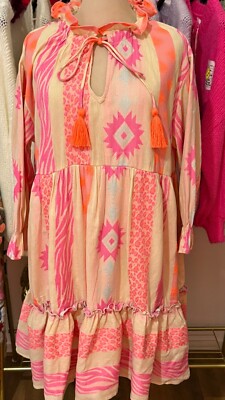 Hippie Tunika Kleid floral  Sommer 2025 Strand  Lover  Gr. 36 38 40