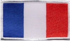 France Small Rectangular Embroidered Patch