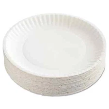 🔥Ajm Packaging Corp. Paper Plates 9" Diameter White 100/Pack 12 Packs/Carton🔥
