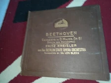 Beethoven Op. 61 Fritz Kreisler Leo Blech Shellac Album Empty 