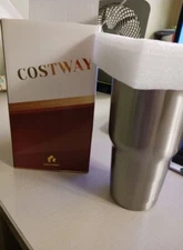 Costway 30oz Stainless Steel Tumbler Cup Double Wall Large Travel Mug w/Lid