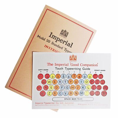 Imperial 50 55 60 65 66 Schreibmaschine Handbuch Bedienungsanleitung mit Tipieranleitung