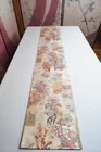 Unused Japanese Fukuro Obi Silk Gold Brocade Floral Patchwork Vintage