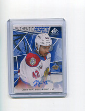 2021-22 CHL SP Game Used Edition Blue Autographs Justin Sourdif Auto