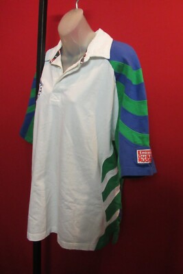 Maillot De Rugby Vintage Dubai – Années 90, Coton Noir, Taille L, Occasion En Très Bon état, Logo Emirates