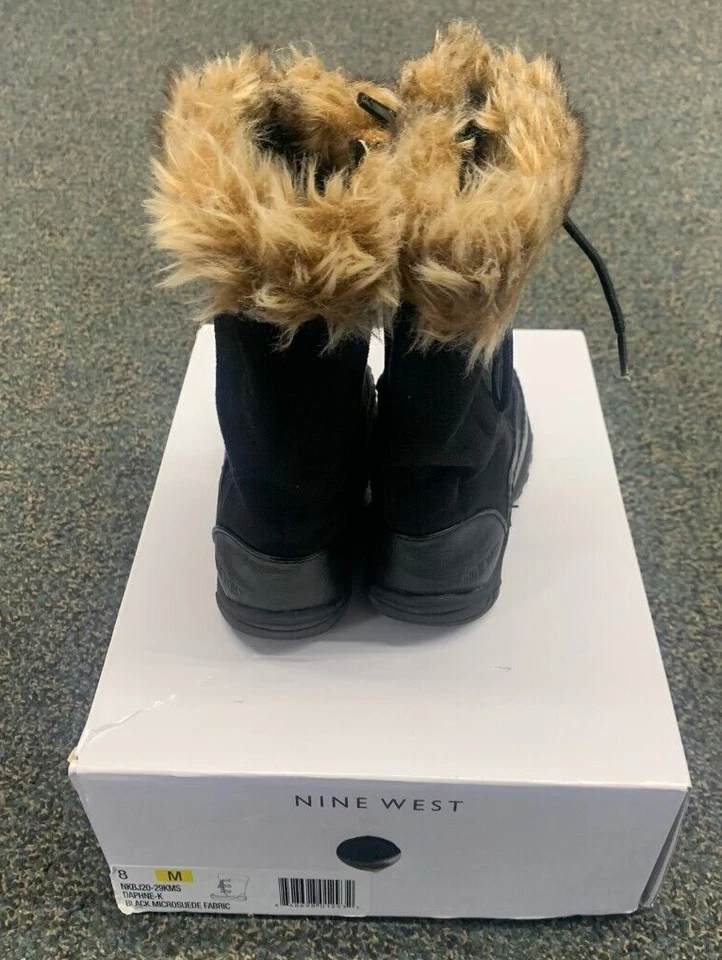 Nine West Niñas Daphne Moda Negro Invierno Botas Zapatos Talla 8M #NKBJ20-29KMS Foto 2 de 4