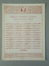 Mendelssohn, Songs Without Words, Spinning Song, G.Schirmer, 1915