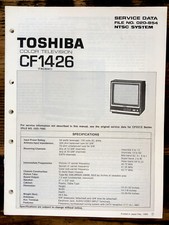 Toshiba CF1426 TV Service Manual Original 