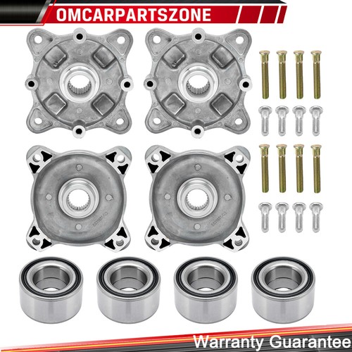 Front & Rear Wheel Hubs W/Studs Seal & Bearings For Polaris RZR 800 2008-2014