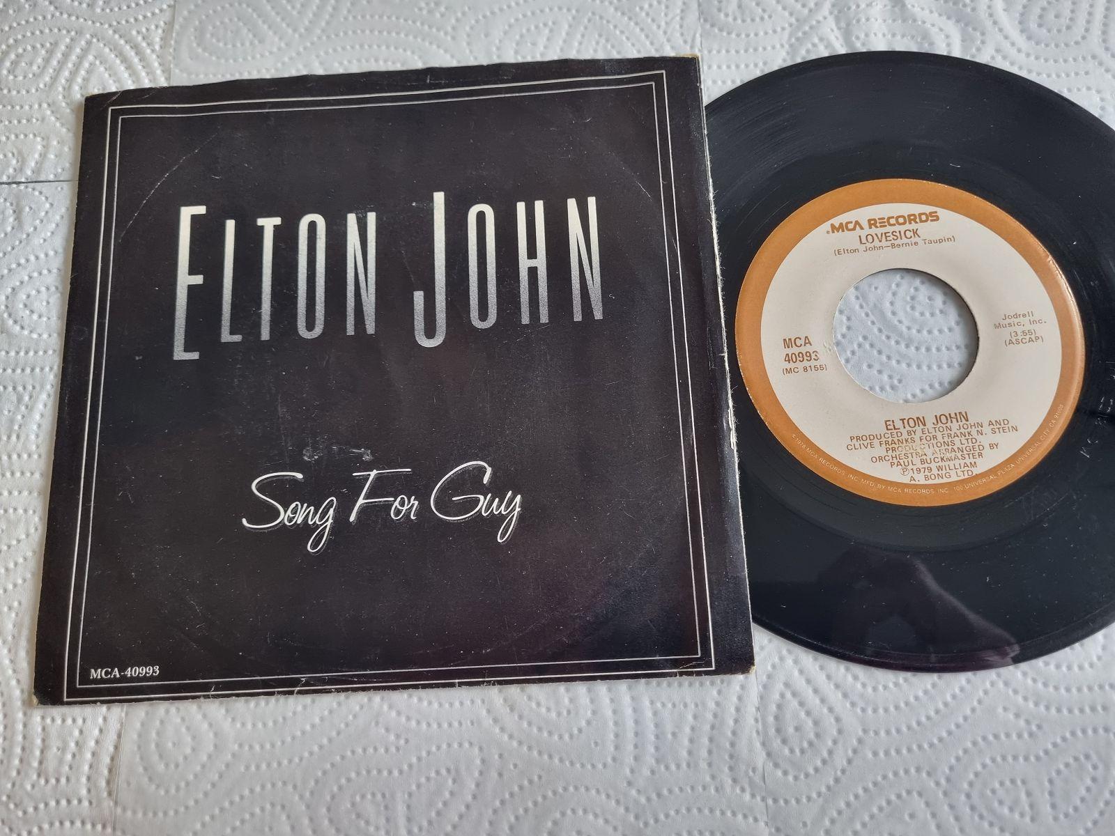 7"" Single Elton John - Song for Guy/ Lovesick Vinyl US