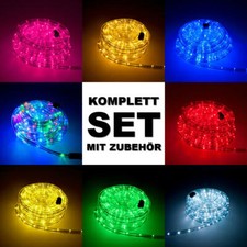 LED Lichterschlauch Lichterkette Rot Grün Blau Gelb RGB Weiß Pink bis 100 Meter