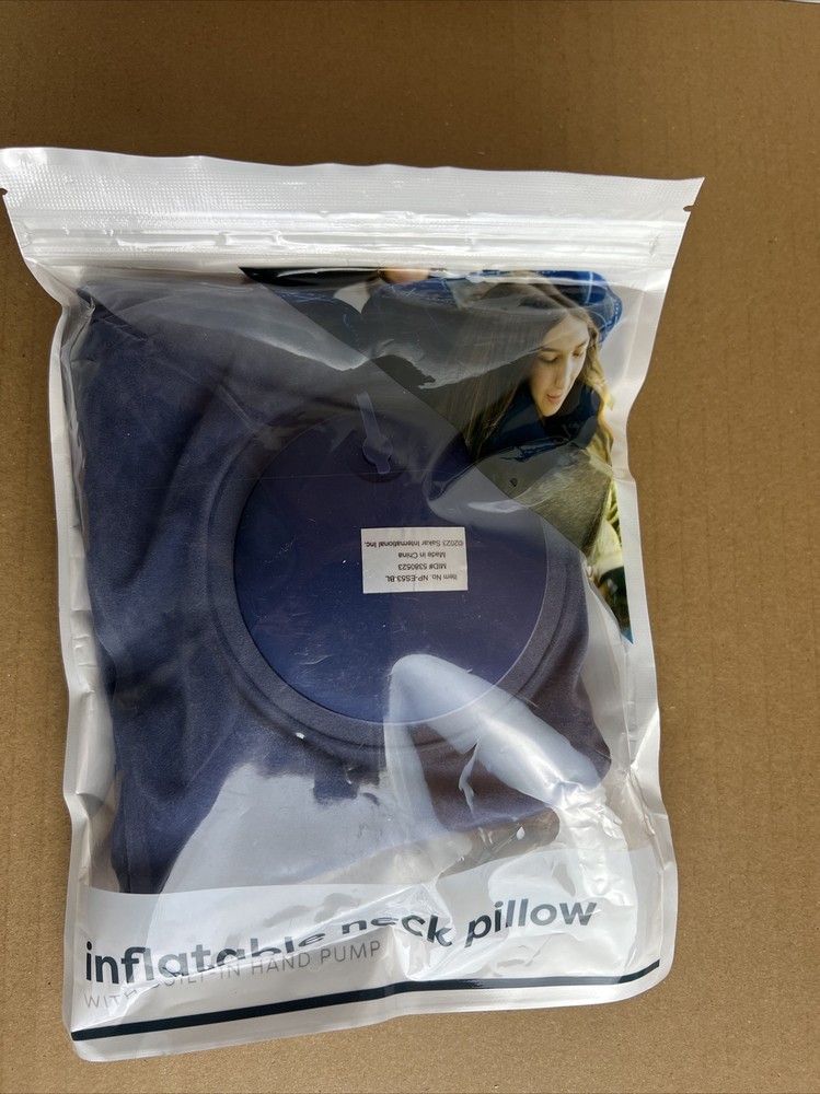 Inflatable Travel Neck Pillow Set for Airplane Comfort  