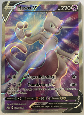 Pokemon Mewtu V | Deutsch SWSH229 Black Star Promo Pokemon GO | Near Mint