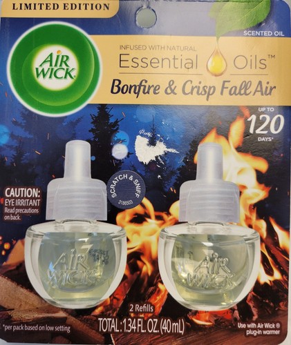 2 paquetes de recarga de aceite esencial Air Wick - Hoguera y aire crujiente de otoño edición limitada - Imagen 8 de 10