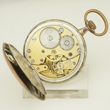 Rare Antique Silver Pocket Watch Men's no fusee duplex chronometer repeater RAR