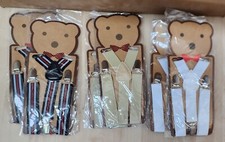 Stripe Suspenders for Boy and Girl Adjustable Kids 2-5 Years Old Kids  6 Pack 