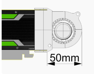 Cooling fan for Nvidia Tesla P4 8GB M4 4GB T4 16GB L4 24GB A2 GPU Card graphics