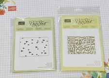 Stampin Up New Embossing Folders 2 Piece LOT On Point Alphabet Press