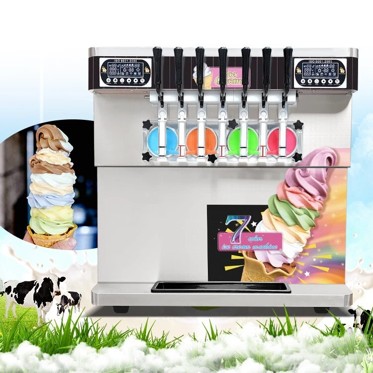 Kolice Commercial 7 flavors frozen yogurt maker soft serve ice cream machine