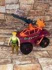 Vintage 1993 Hasbro GI Joe Street Fighter II Guile Figure And Crimson Cruiser