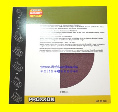 PROXXON 28972 Schleifscheiben Korn 150 inkl. 1 x Silikonfilm für TSG 250/e 28060