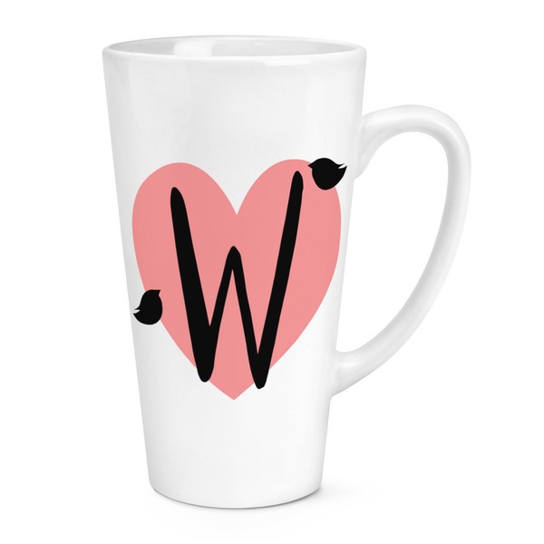 W Herz Alphabet 483Ml Groß Latte Becher Tasse - Valentinstag Freundin-image